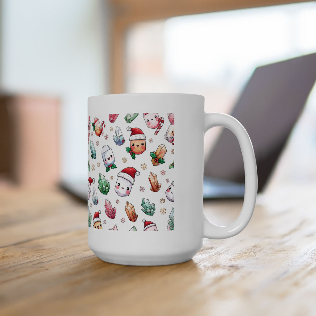Pastel Christmas Crystal Friends White Mug