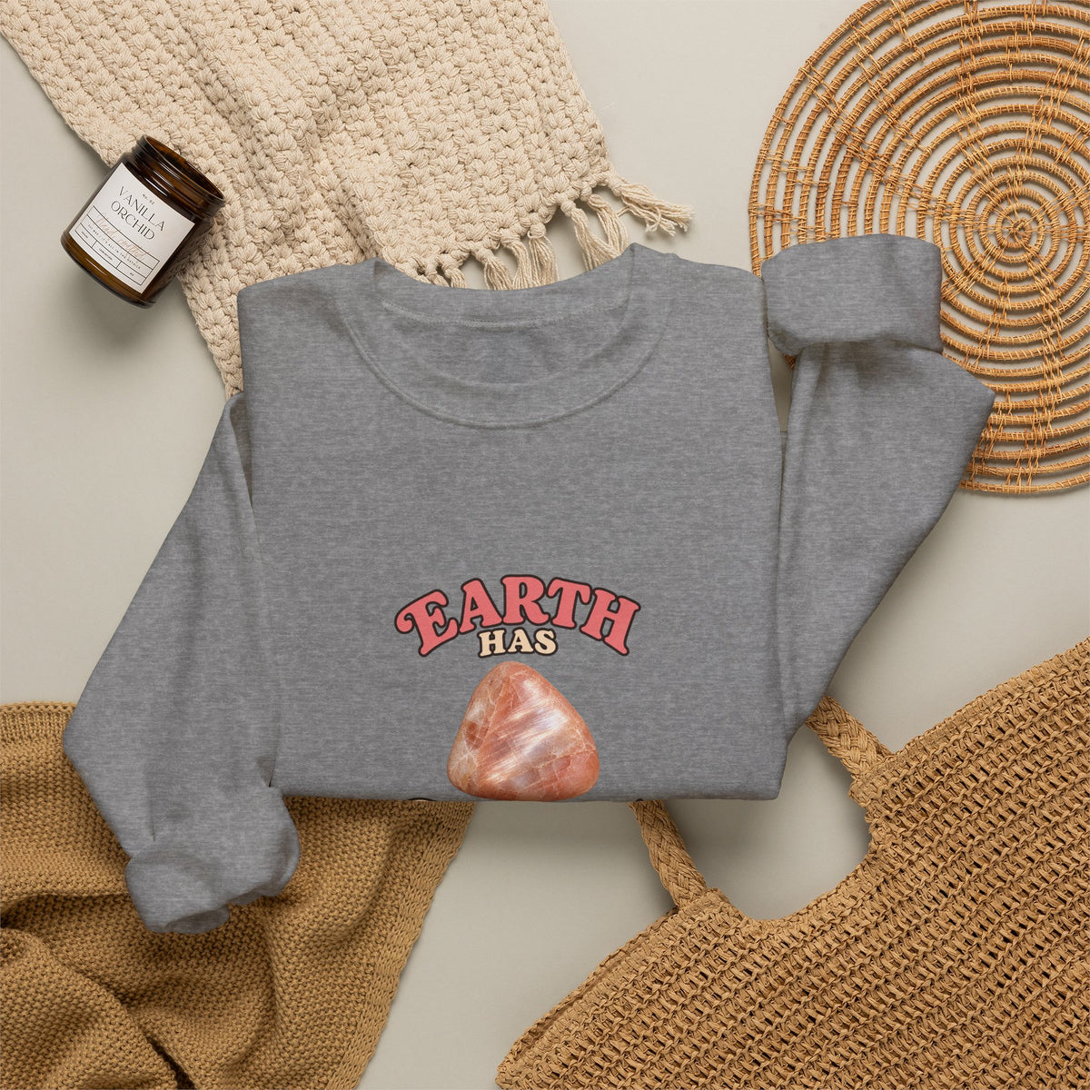 Earth Has Excellent Taste — Peach Moonstone Crewneck | Neutrals & Reds
