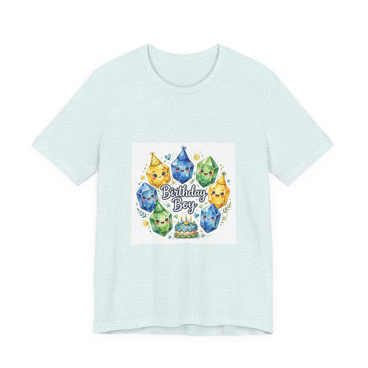 Birthday Boy Crystal Party T-Shirt | Soft Blues