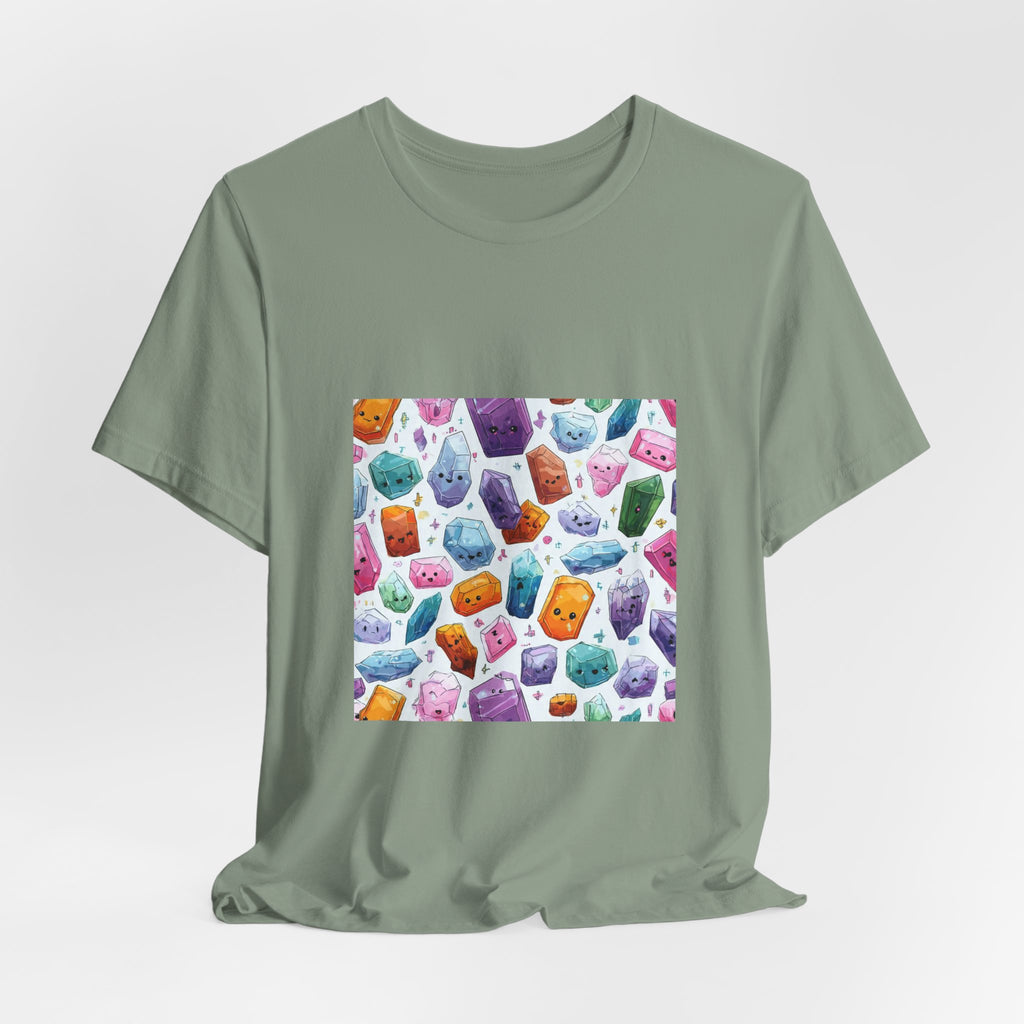 Pastel Crystal Friends T-Shirt | Golds, Mints & Teal
