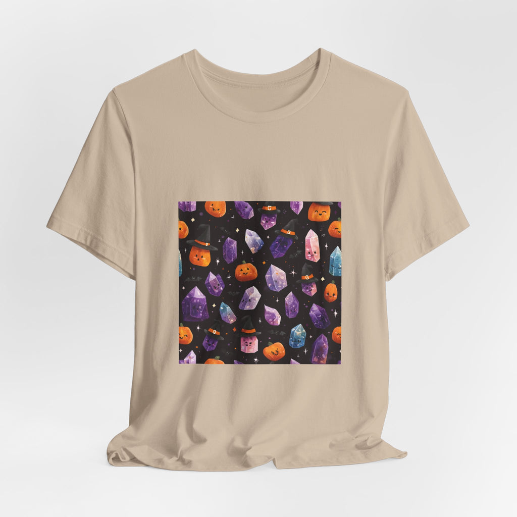 Halloween Crystal Party T-Shirt | Sandy Neutrals & Oranges