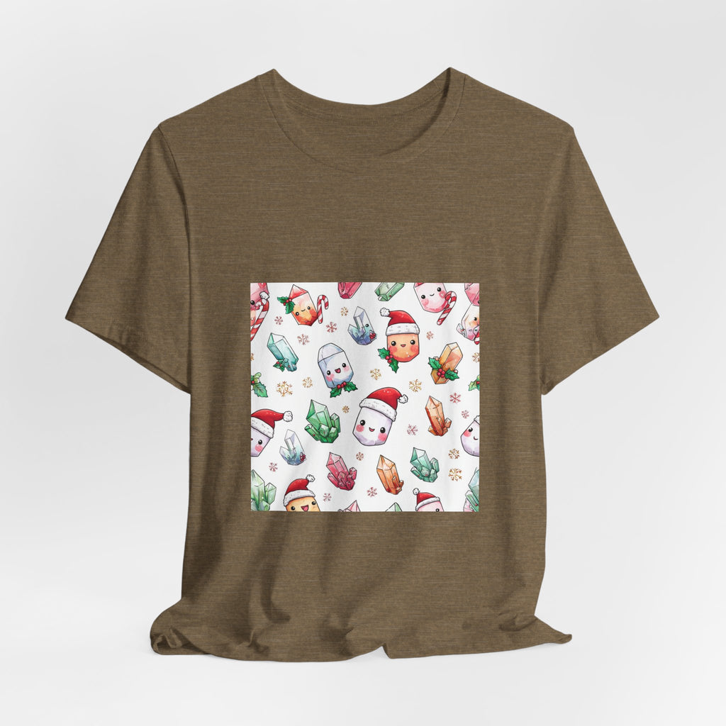 Pastel Christmas Crystal Friends T-Shirt | Greens