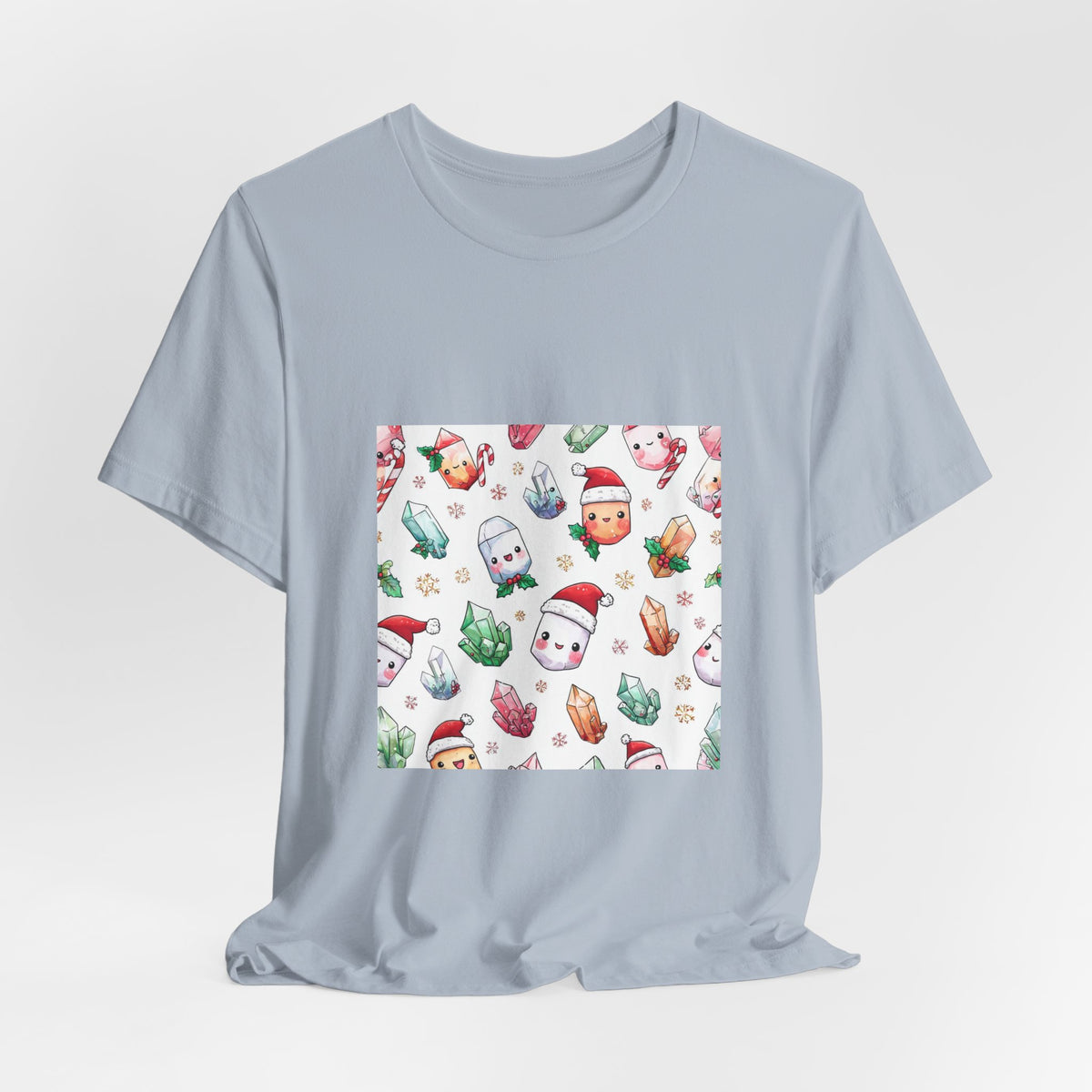 Pastel Christmas Crystal Friends T-Shirt | Soft Blues