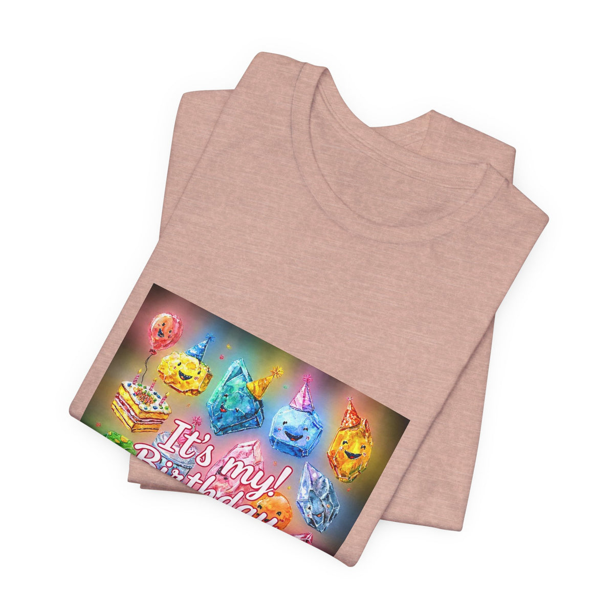 It's My Birthday Crystal Party T-Shirt | Peach & Sunset