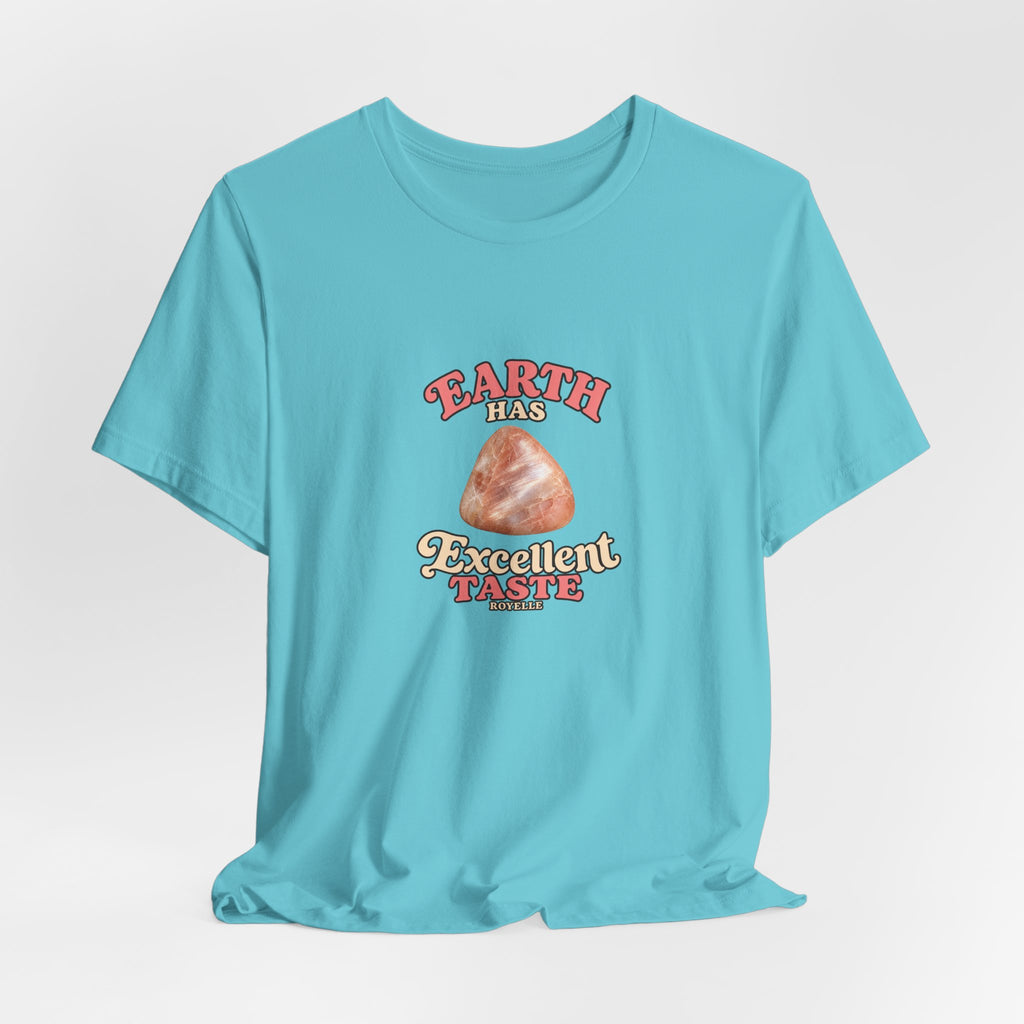 Earth Has Excellent Taste — Peach Moonstone Tee | Forest & Ocean