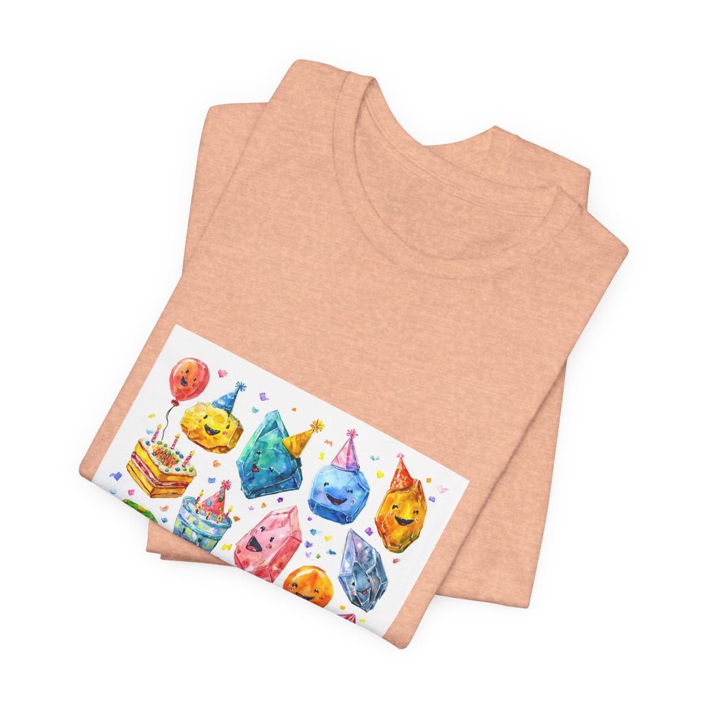 Crystal Birthday Party T-Shirt | Peach & Sunset