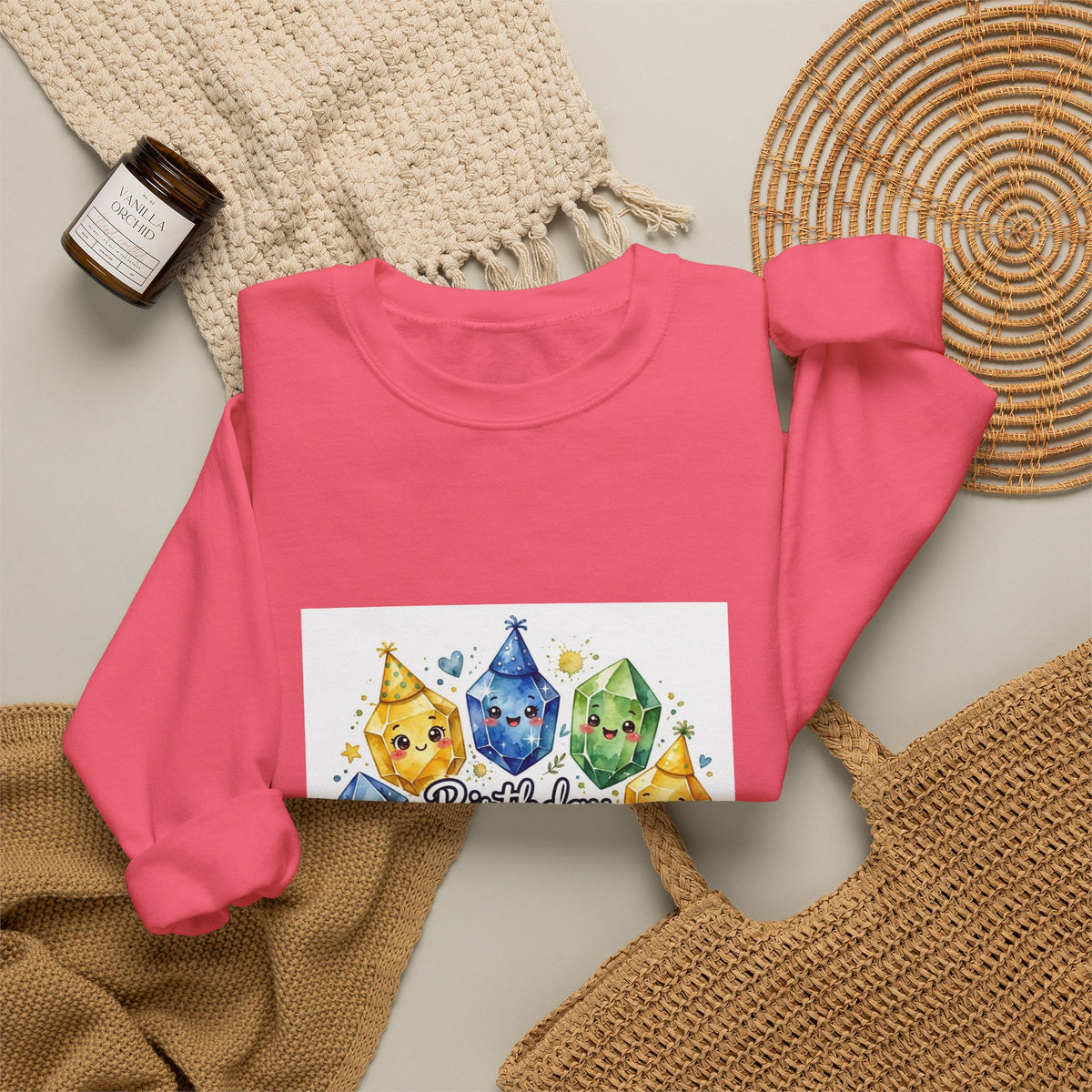 Birthday Boy Crystal Party Crewneck | Blues, Purples & Pinks