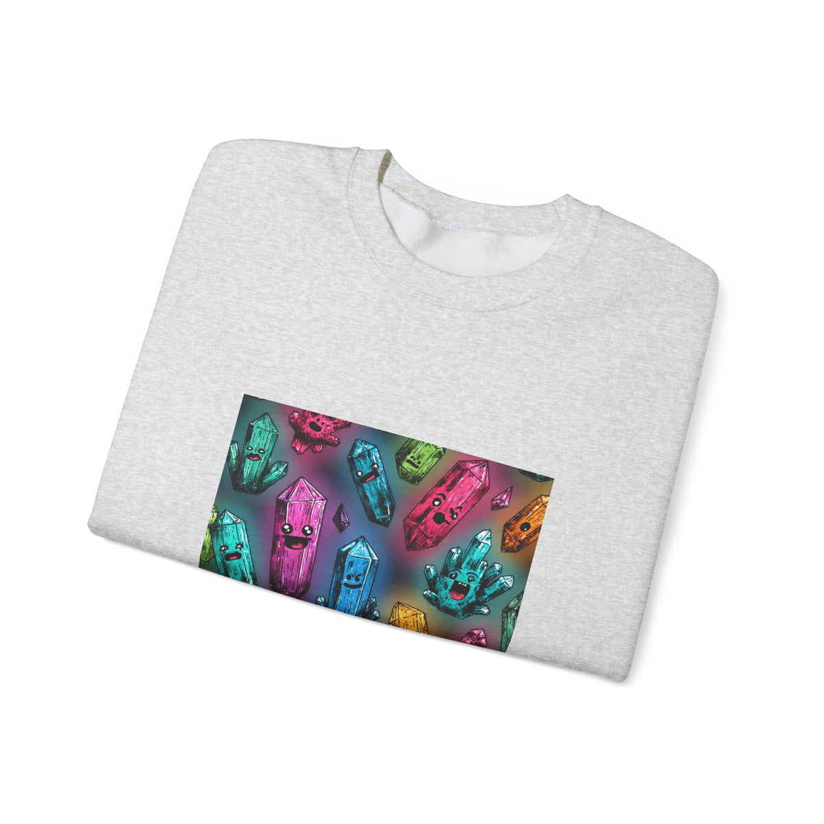 Colorful Crystal Characters Crewneck | Neutrals & Reds