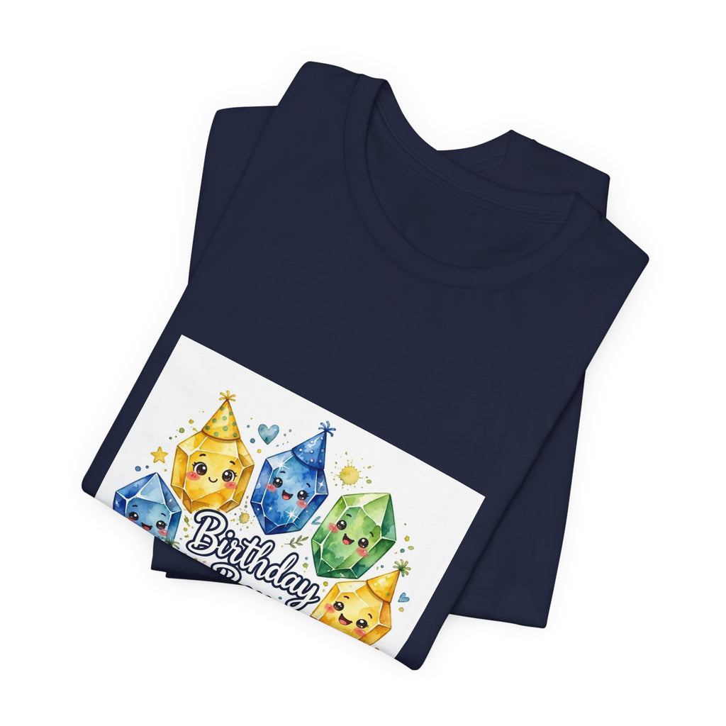 Birthday Boy Crystal Party T-Shirt | Royal, Navy & Purple