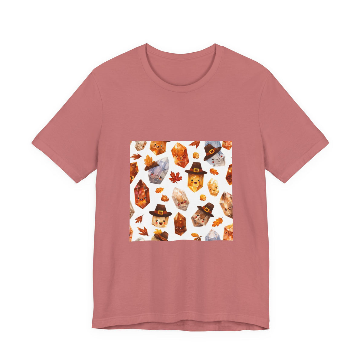 Thanksgiving Crystal Harvest T-Shirt | Earthy Reds & Browns