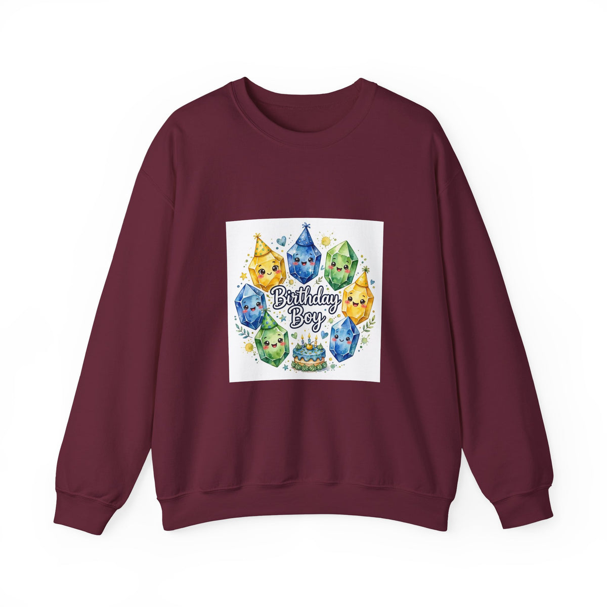 Birthday Boy Crystal Party Crewneck | Earth Tones & Brights