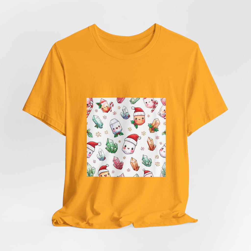 Pastel Christmas Crystal Friends T-Shirt | Golds, Mints & Teal
