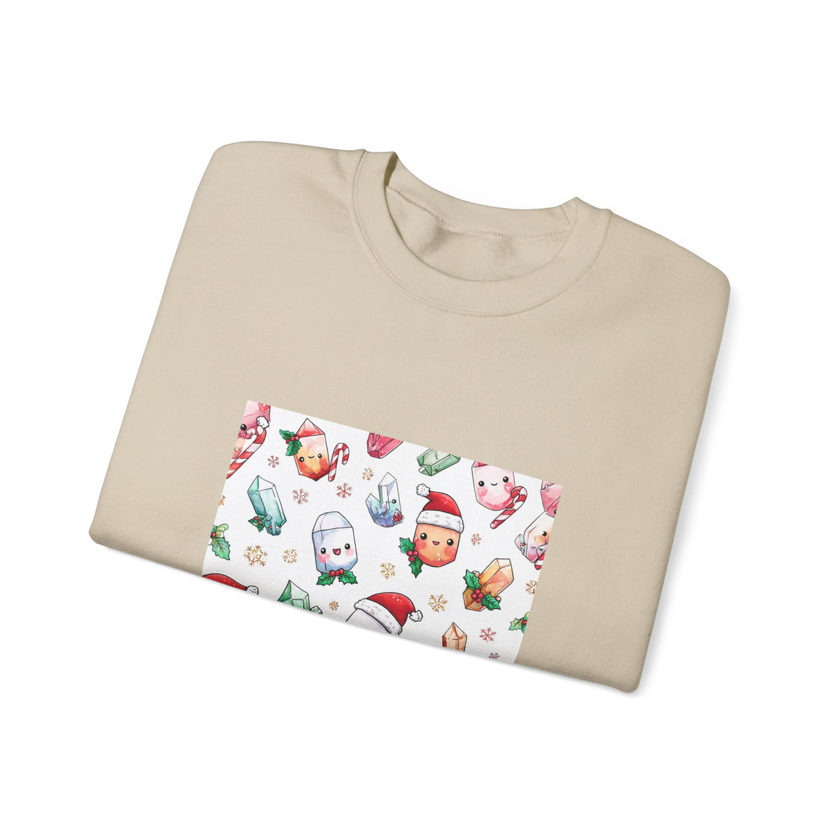 Pastel Christmas Crystal Friends Crewneck | Earth Tones & Brights