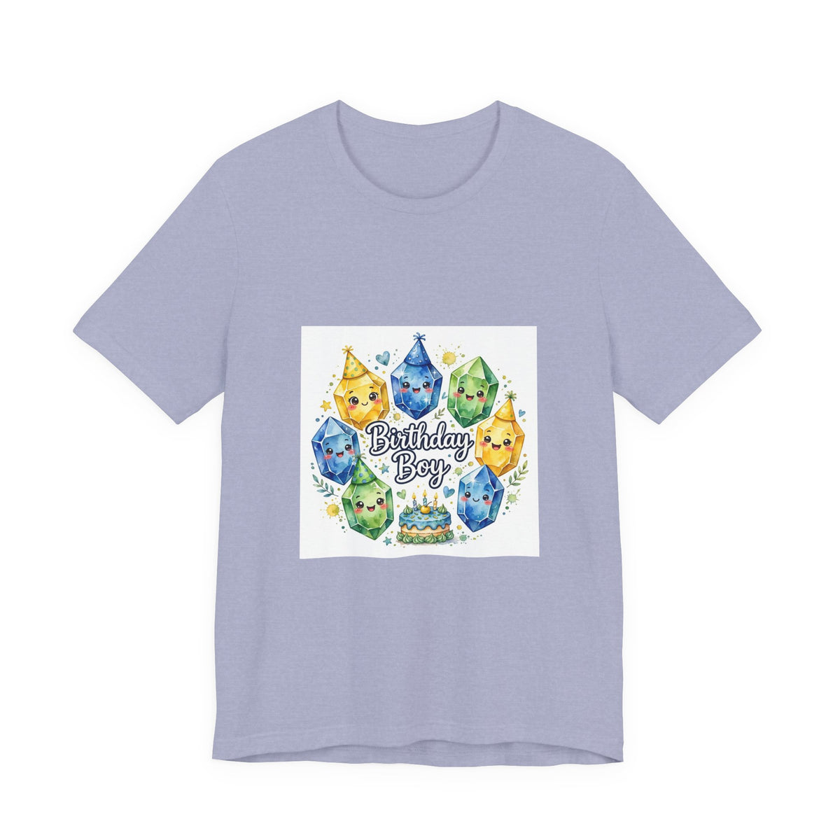 Birthday Boy Crystal Party T-Shirt | Soft Blues