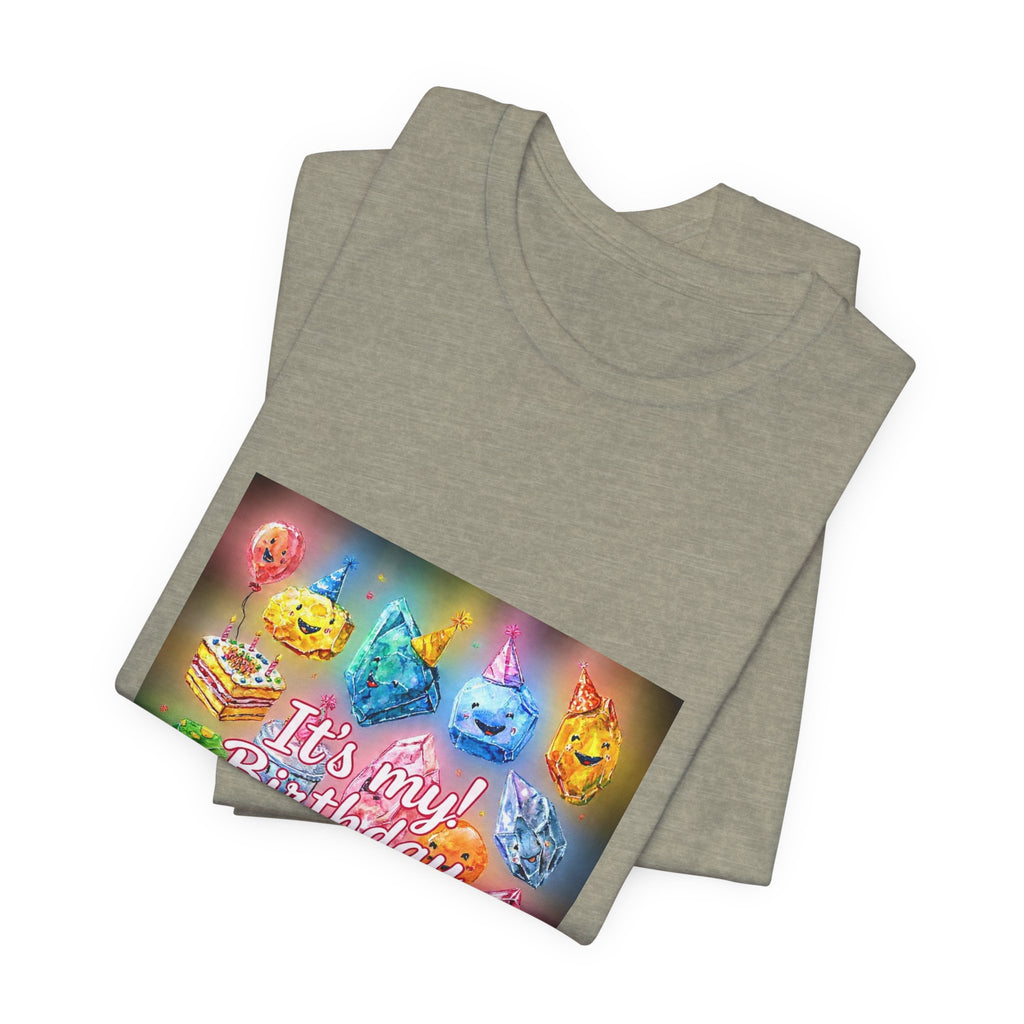 It's My Birthday Crystal Party T-Shirt | Light Neutrals
