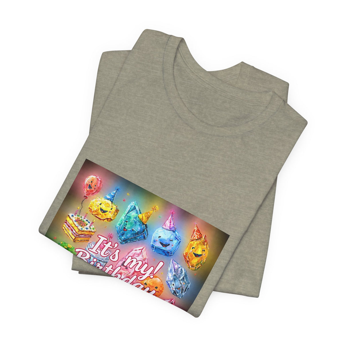 It's My Birthday Crystal Party T-Shirt | Light Neutrals