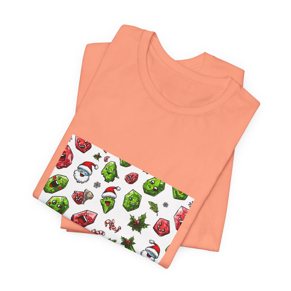 Christmas Crystal Cheer T-Shirt | Peach & Sunset