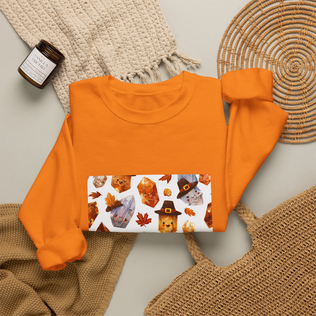 Thanksgiving Crystal Harvest Crewneck | Earth Tones & Brights