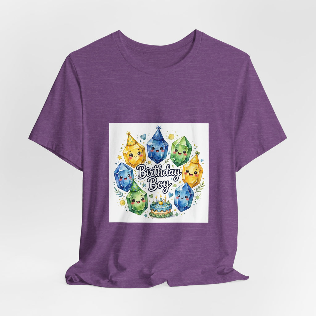 Birthday Boy Crystal Party T-Shirt | Royal, Navy & Purple
