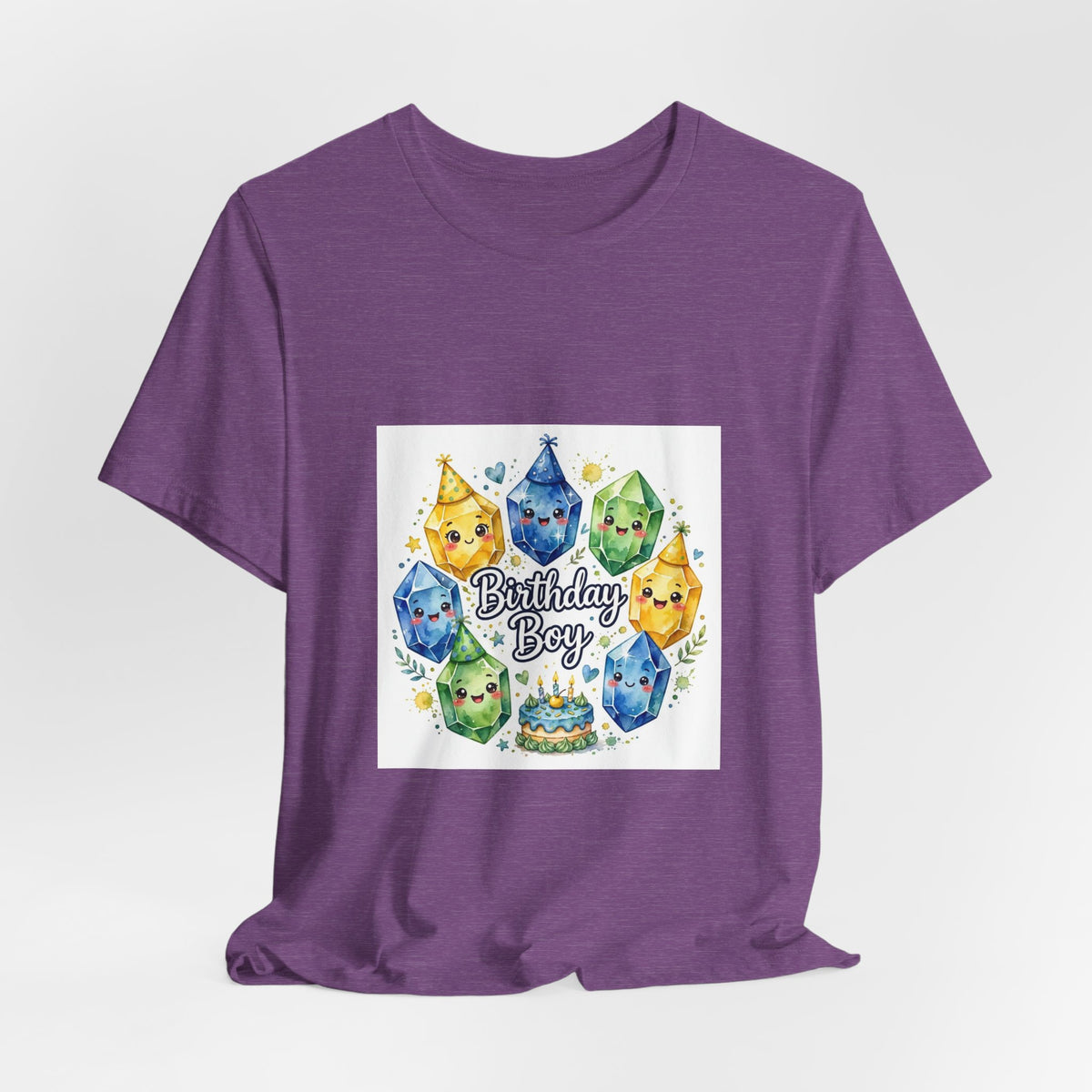 Birthday Boy Crystal Party T-Shirt | Royal, Navy & Purple