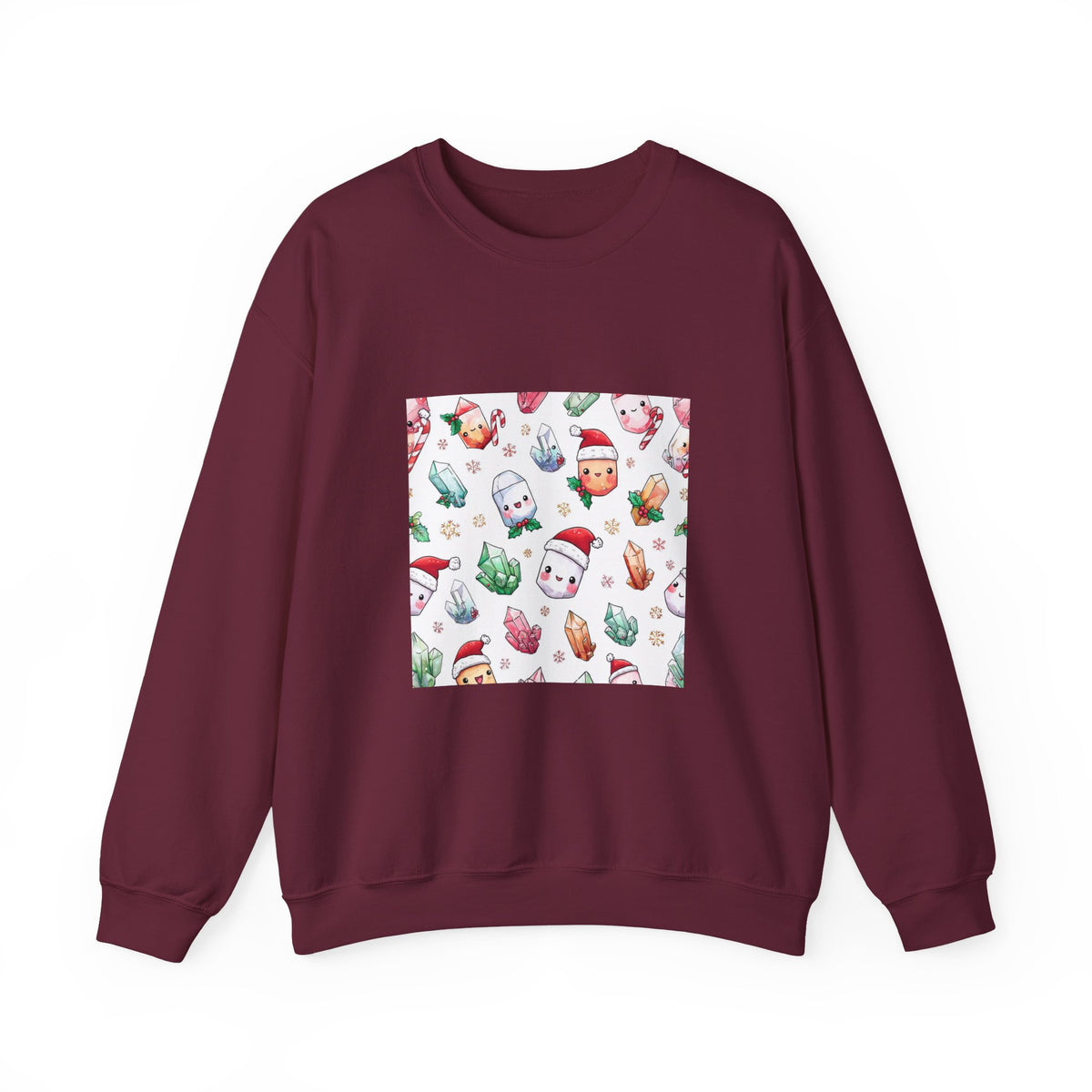 Pastel Christmas Crystal Friends Crewneck | Earth Tones & Brights