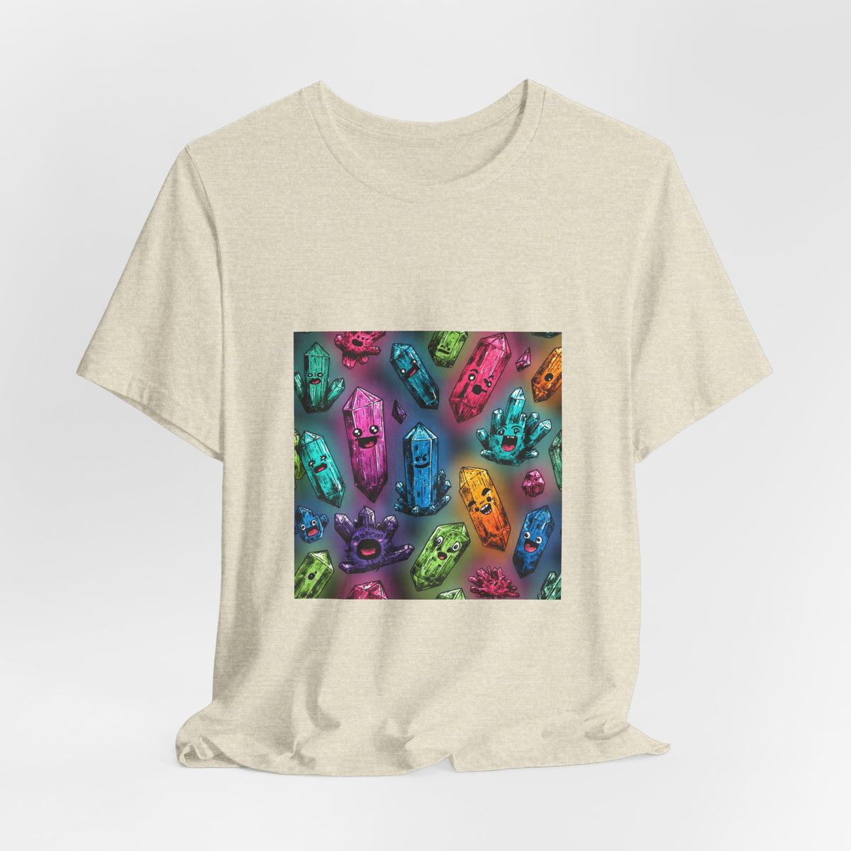 Colorful Crystal Characters T-Shirt | Sandy Neutrals & Oranges