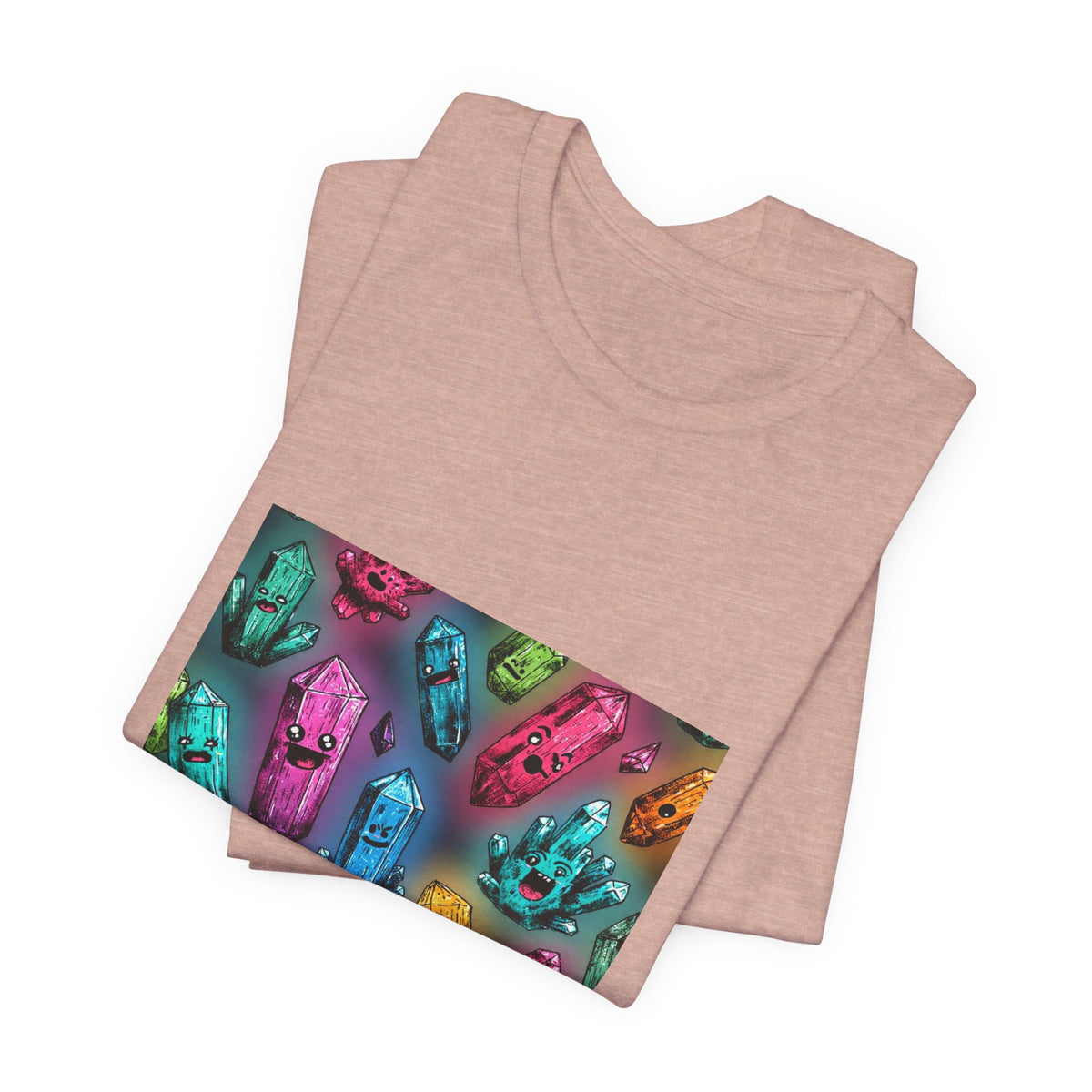 Colorful Crystal Characters T-Shirt | Peach & Sunset