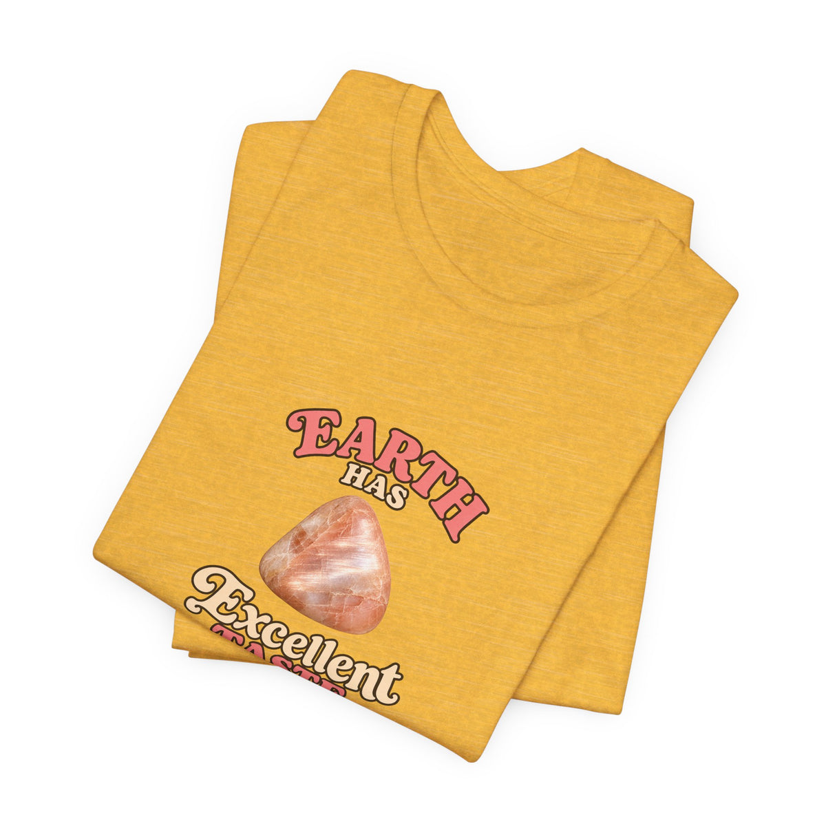Earth Has Excellent Taste — Peach Moonstone Tee | Golds, Mints & Teal