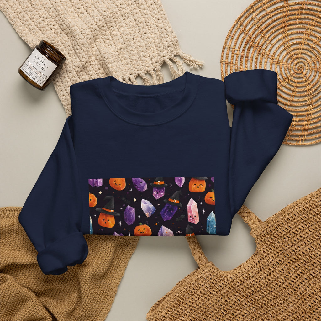 Halloween Crystal Party Crewneck | Blues, Purples & Pinks