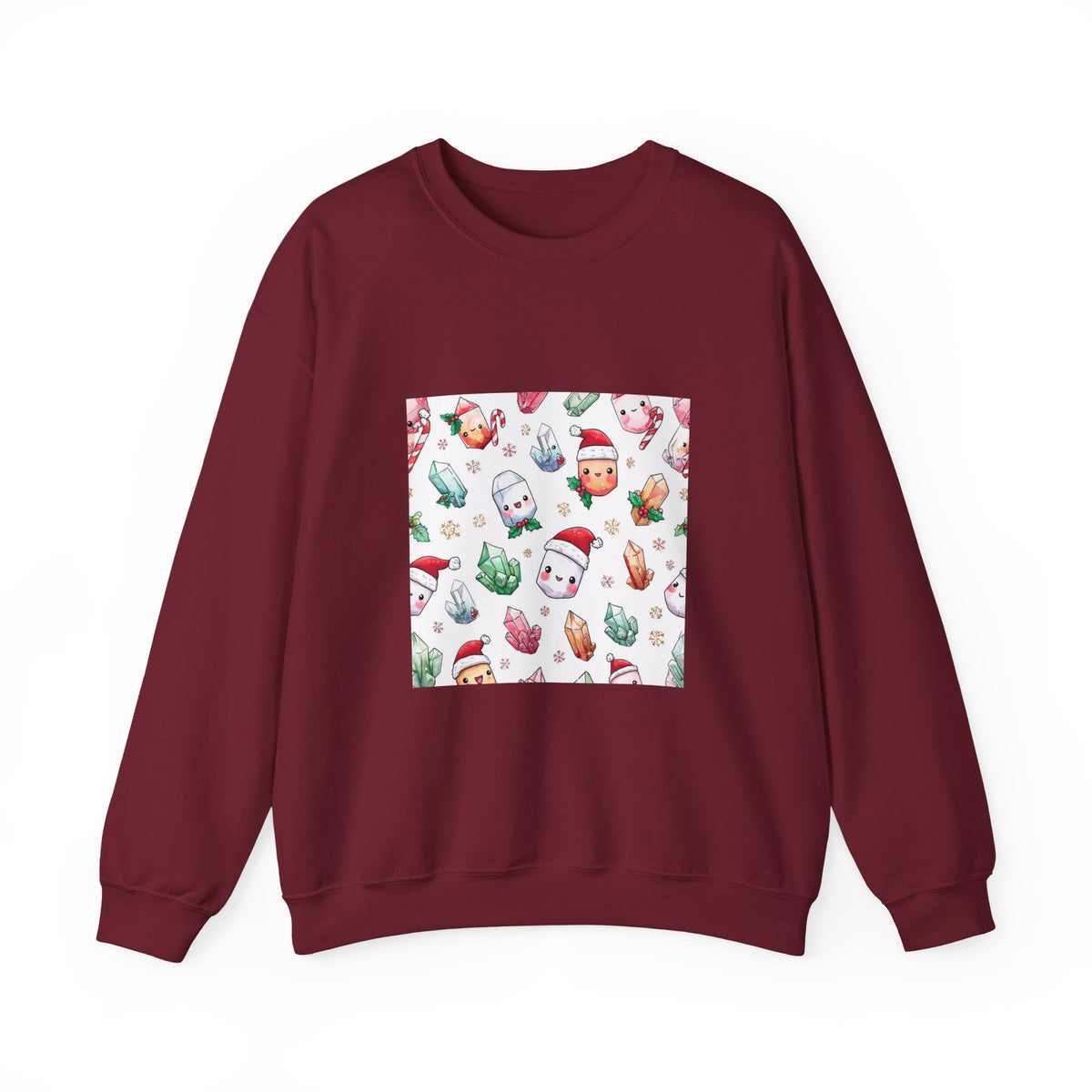 Pastel Christmas Crystal Friends Crewneck | Earth Tones & Brights