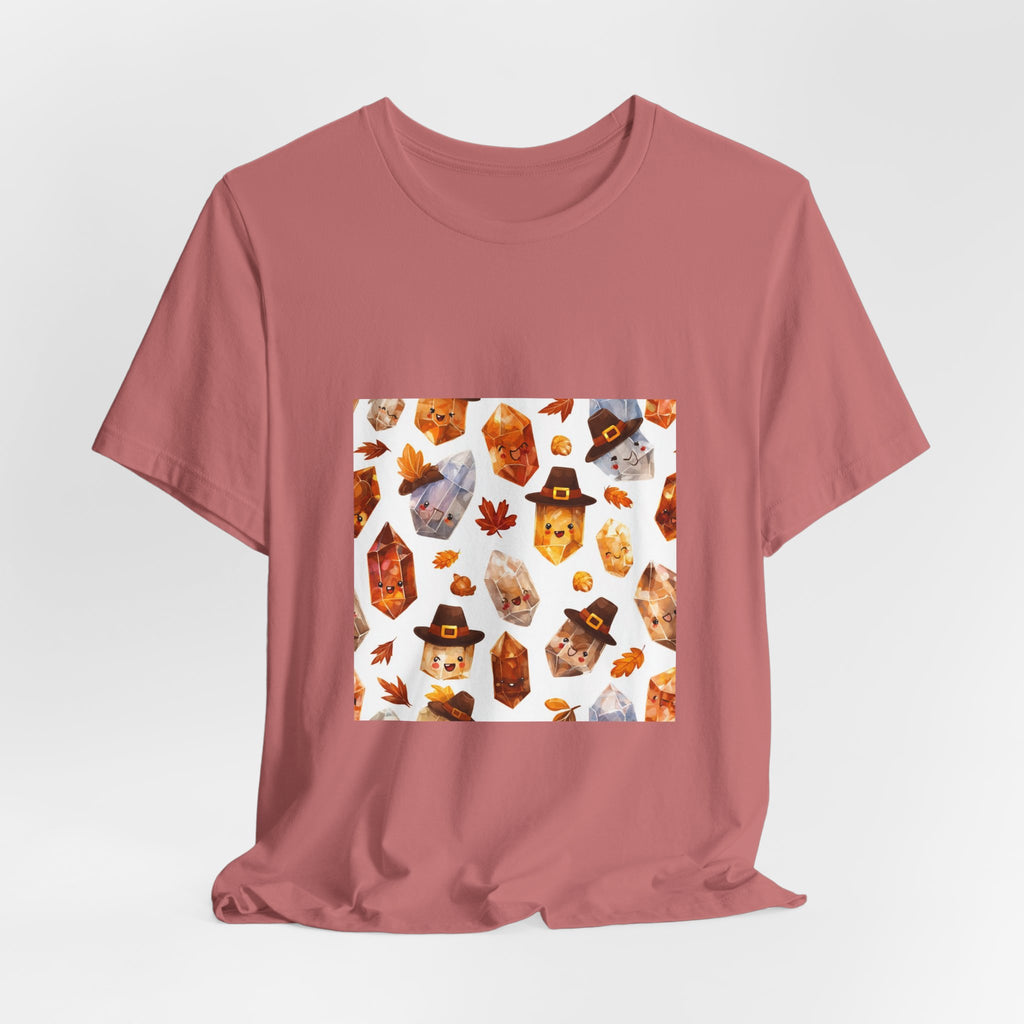 Thanksgiving Crystal Harvest T-Shirt | Earthy Reds & Browns