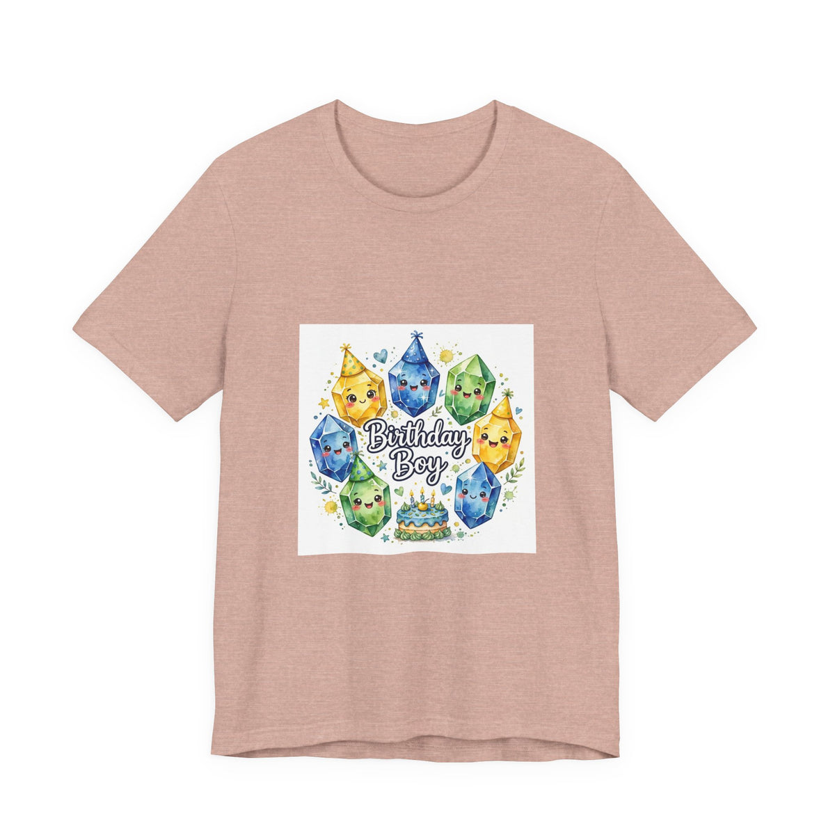Birthday Boy Crystal Party T-Shirt | Peach & Sunset