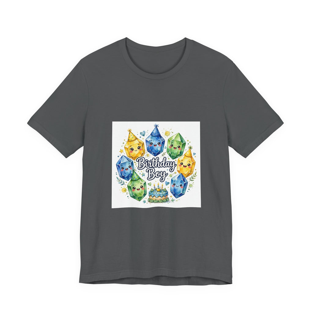 Birthday Boy Crystal Party T-Shirt | Dark Neutrals & Reds