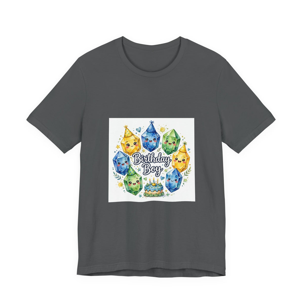 Birthday Boy Crystal Party T-Shirt | Dark Neutrals & Reds