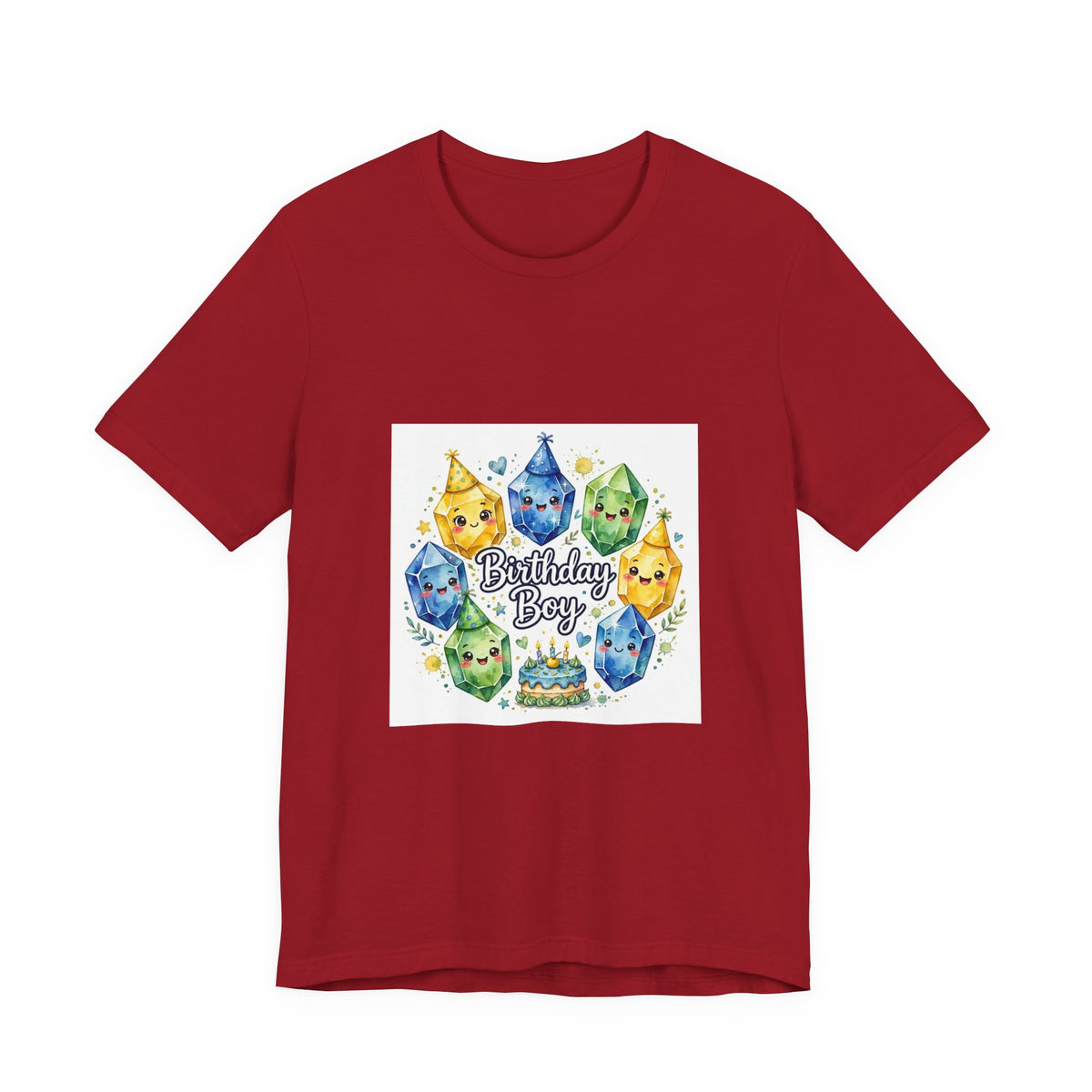 Birthday Boy Crystal Party T-Shirt | Dark Neutrals & Reds