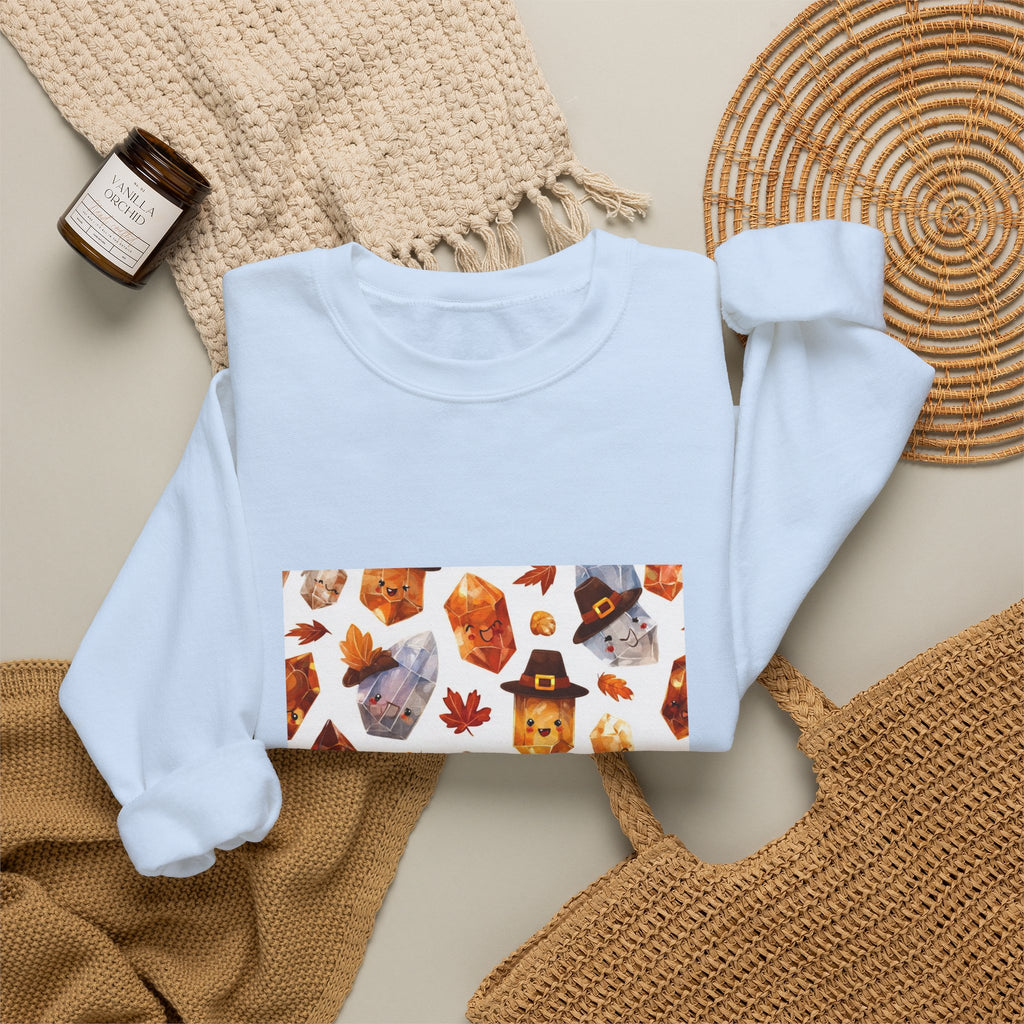 Thanksgiving Crystal Harvest Crewneck | Blues, Purples & Pinks