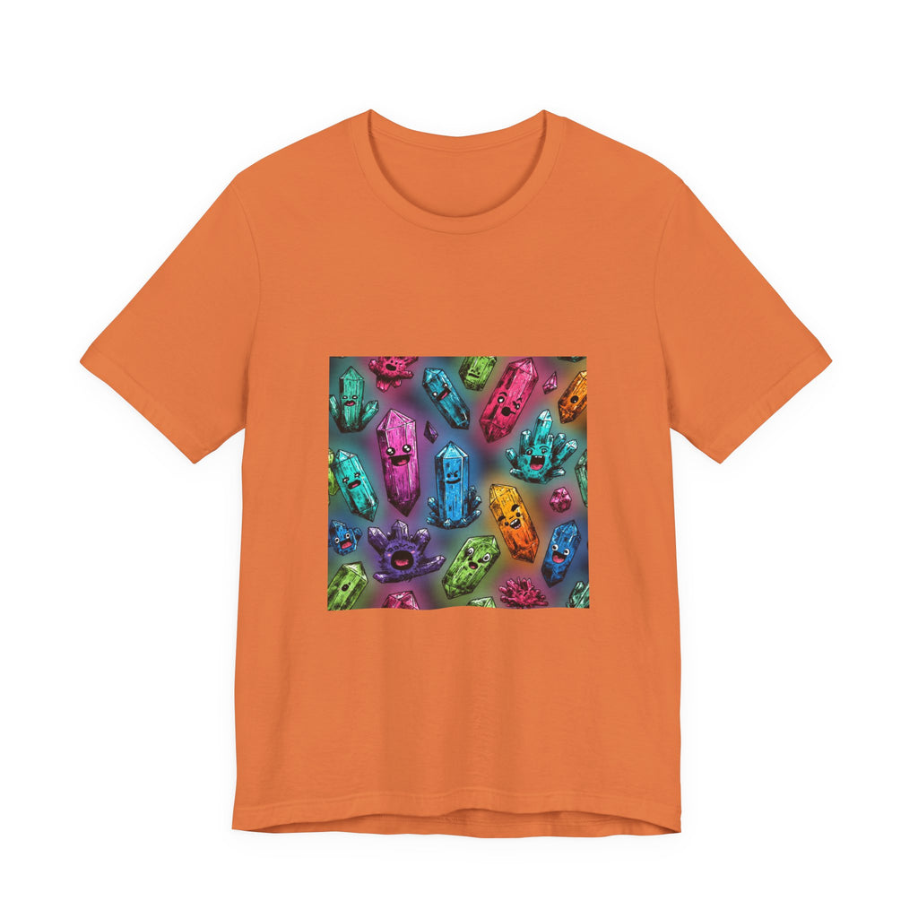 Colorful Crystal Characters T-Shirt | Sandy Neutrals & Oranges