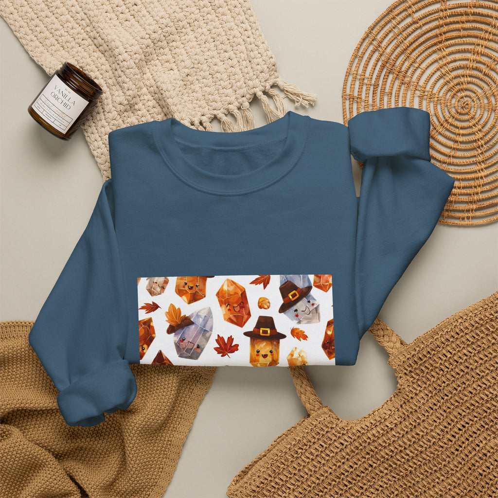 Thanksgiving Crystal Harvest Crewneck | Blues, Purples & Pinks