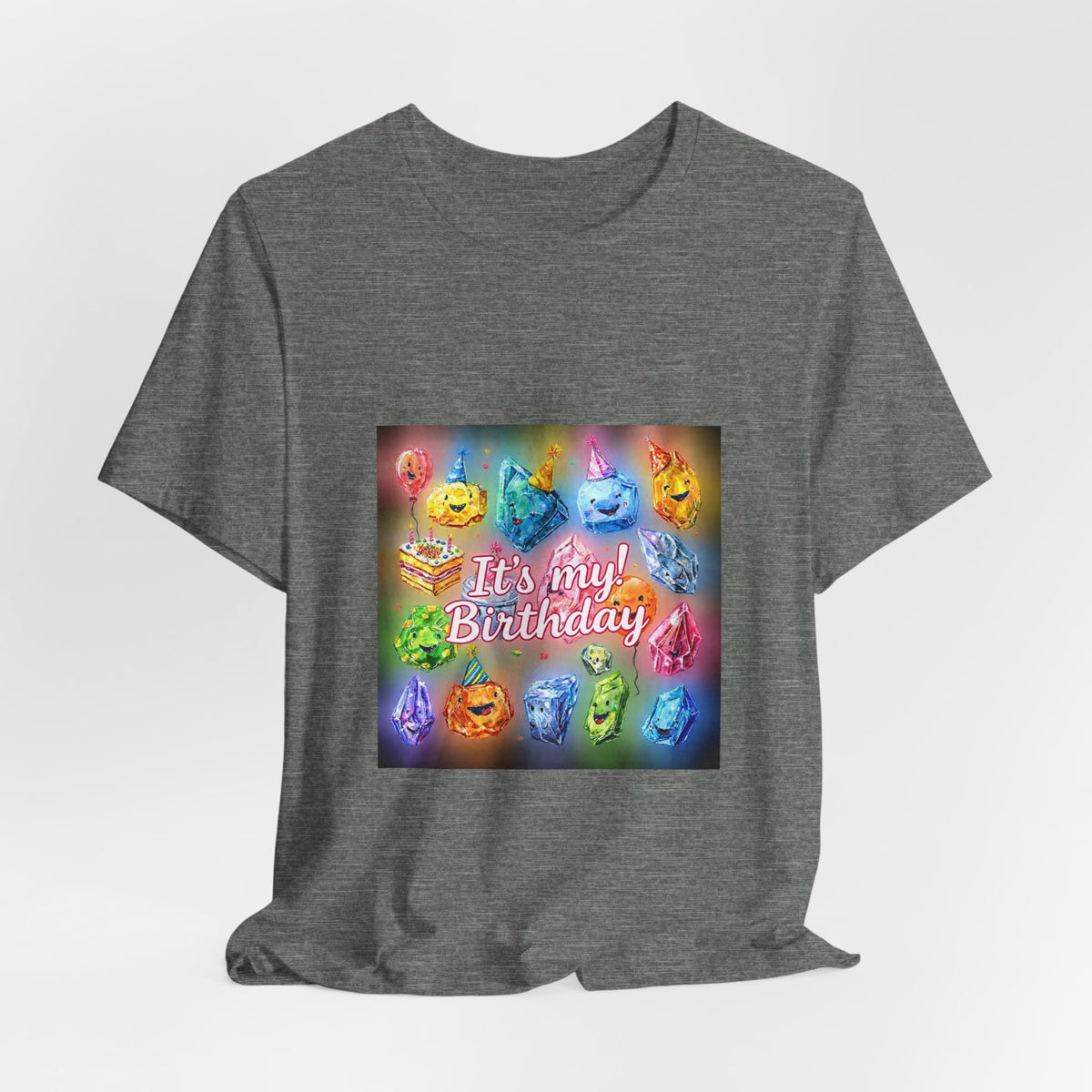 It's My Birthday Crystal Party T-Shirt | Light Neutrals