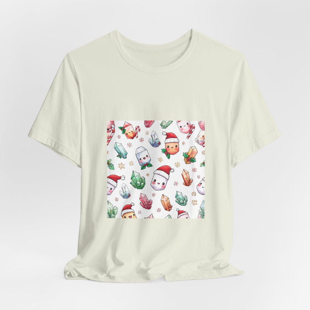 Pastel Christmas Crystal Friends T-Shirt | Golds, Mints & Teal