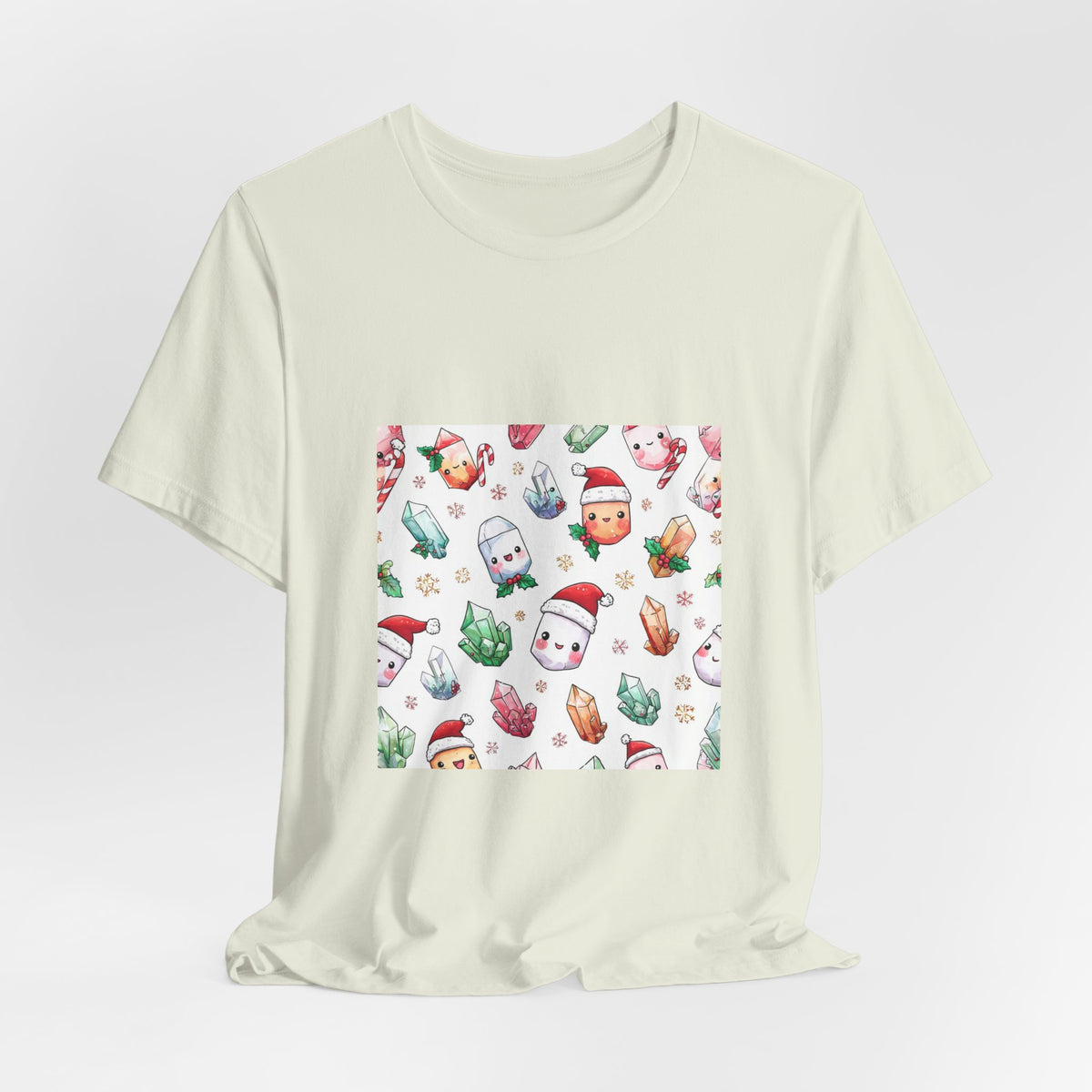 Pastel Christmas Crystal Friends T-Shirt | Golds, Mints & Teal