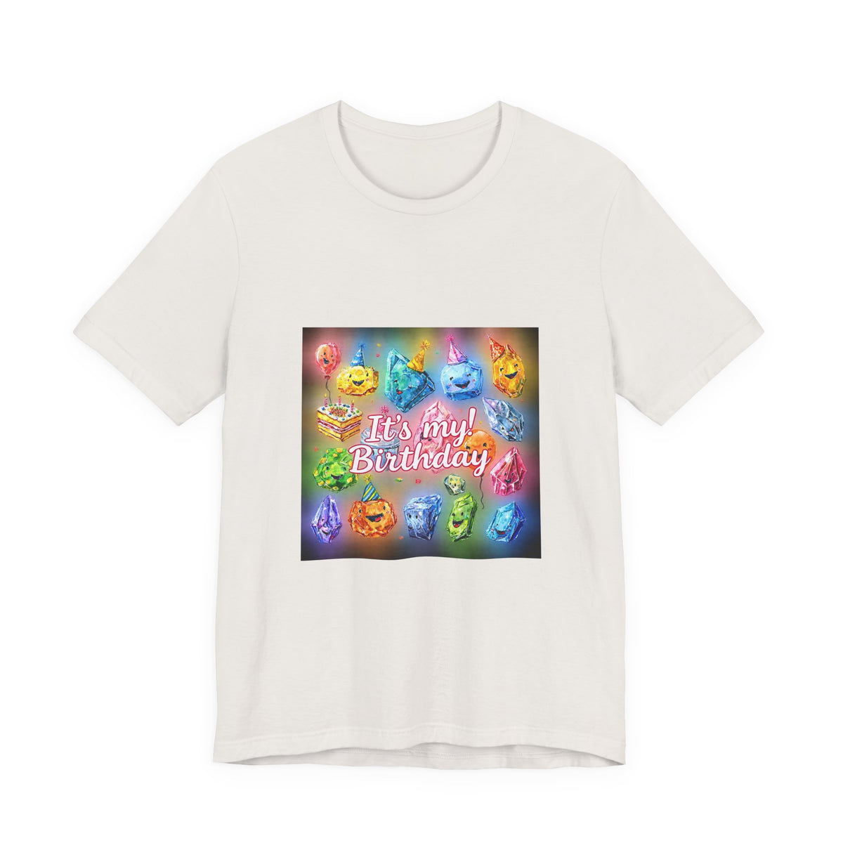 It's My Birthday Crystal Party T-Shirt | Light Neutrals