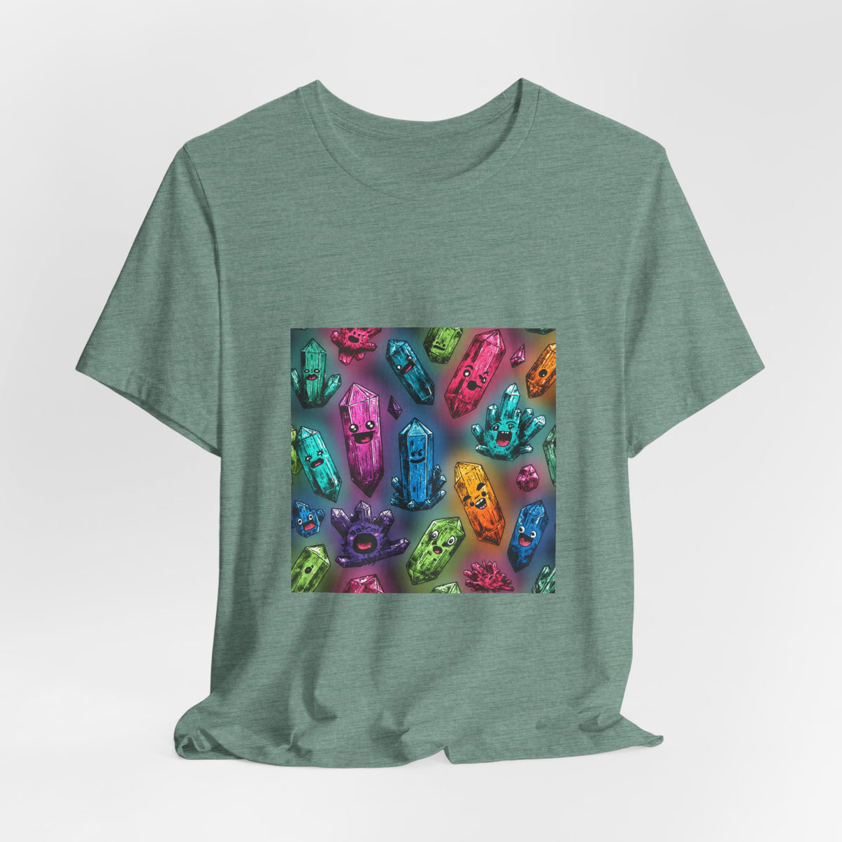 Colorful Crystal Characters T-Shirt | Forest & Ocean