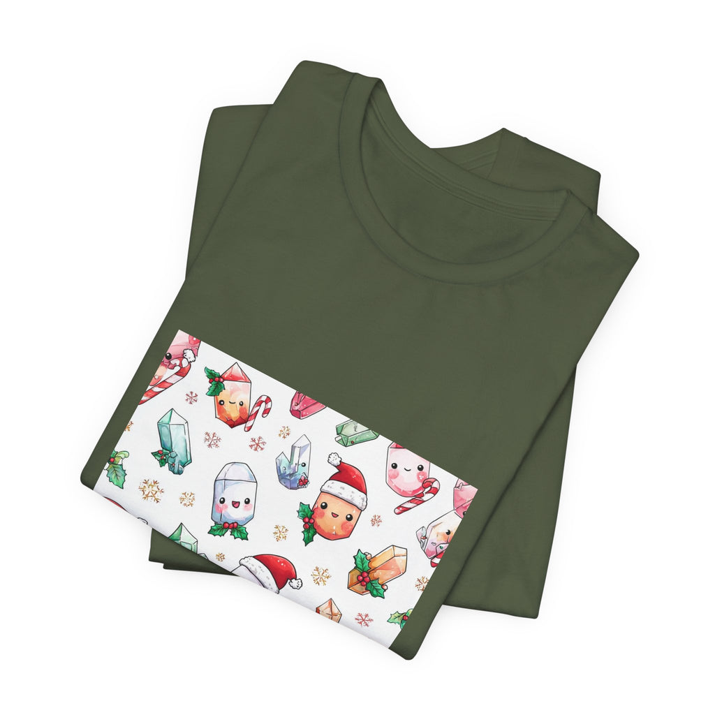 Pastel Christmas Crystal Friends T-Shirt | Greens