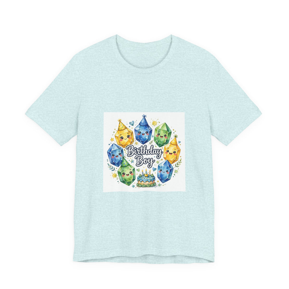 Birthday Boy Crystal Party T-Shirt | Soft Blues