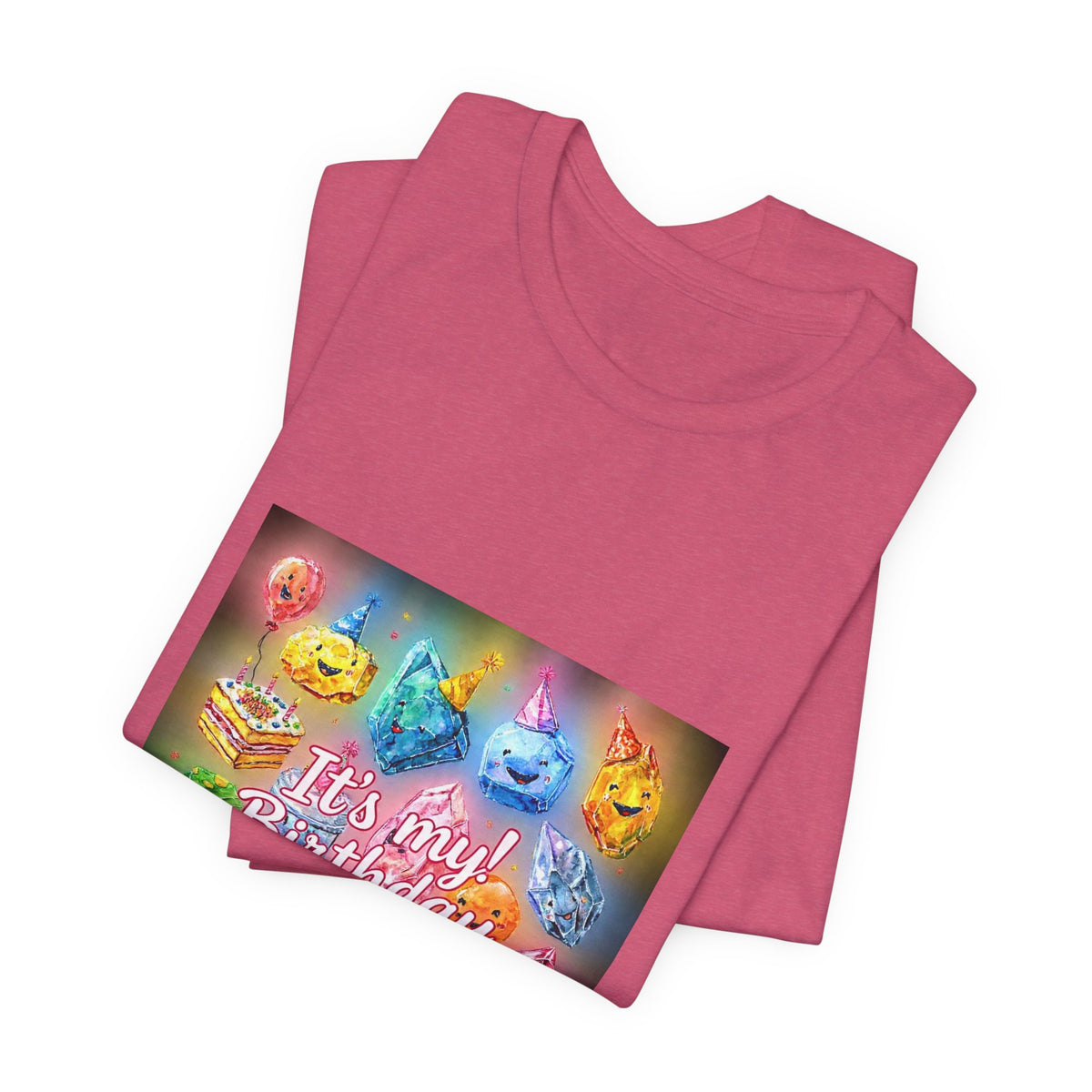 It's My Birthday Crystal Party T-Shirt | Dark Neutrals & Reds