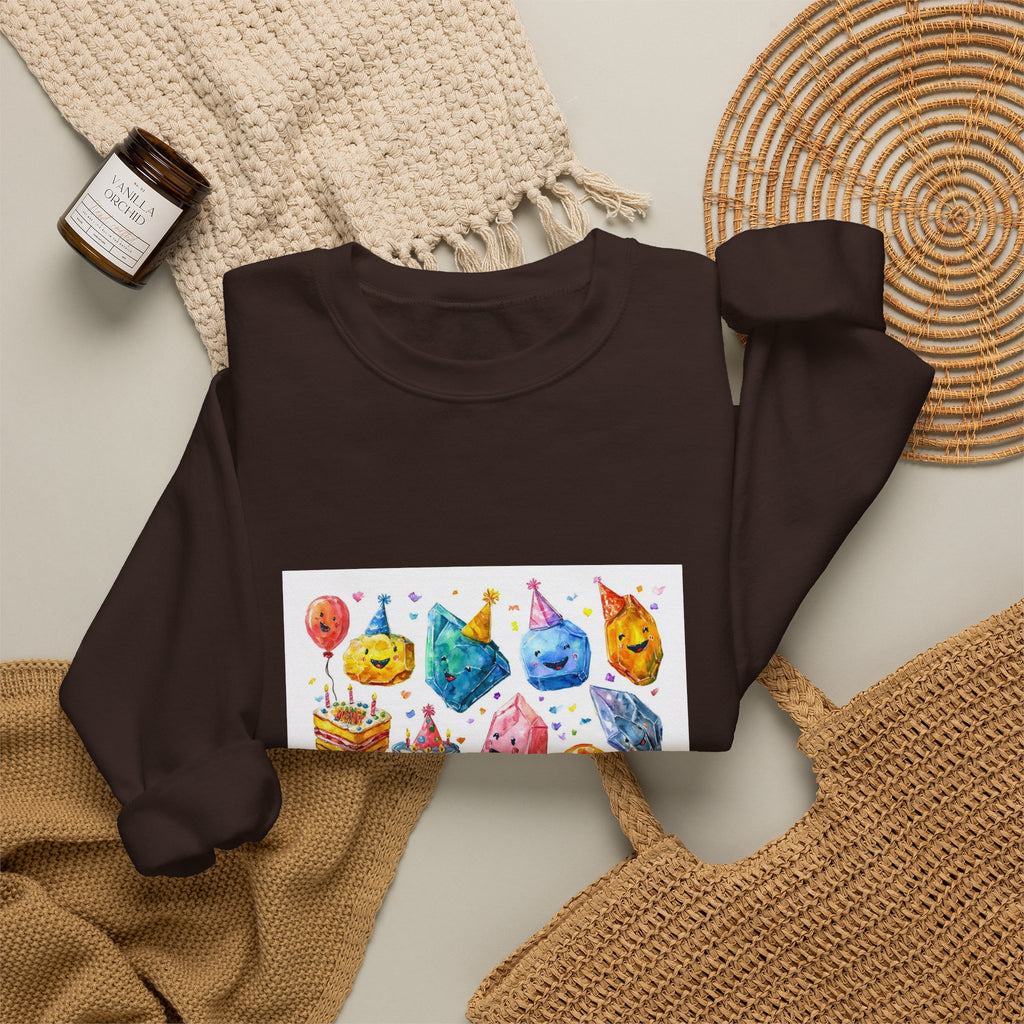 Crystal Birthday Party Crewneck | Earth Tones & Brights