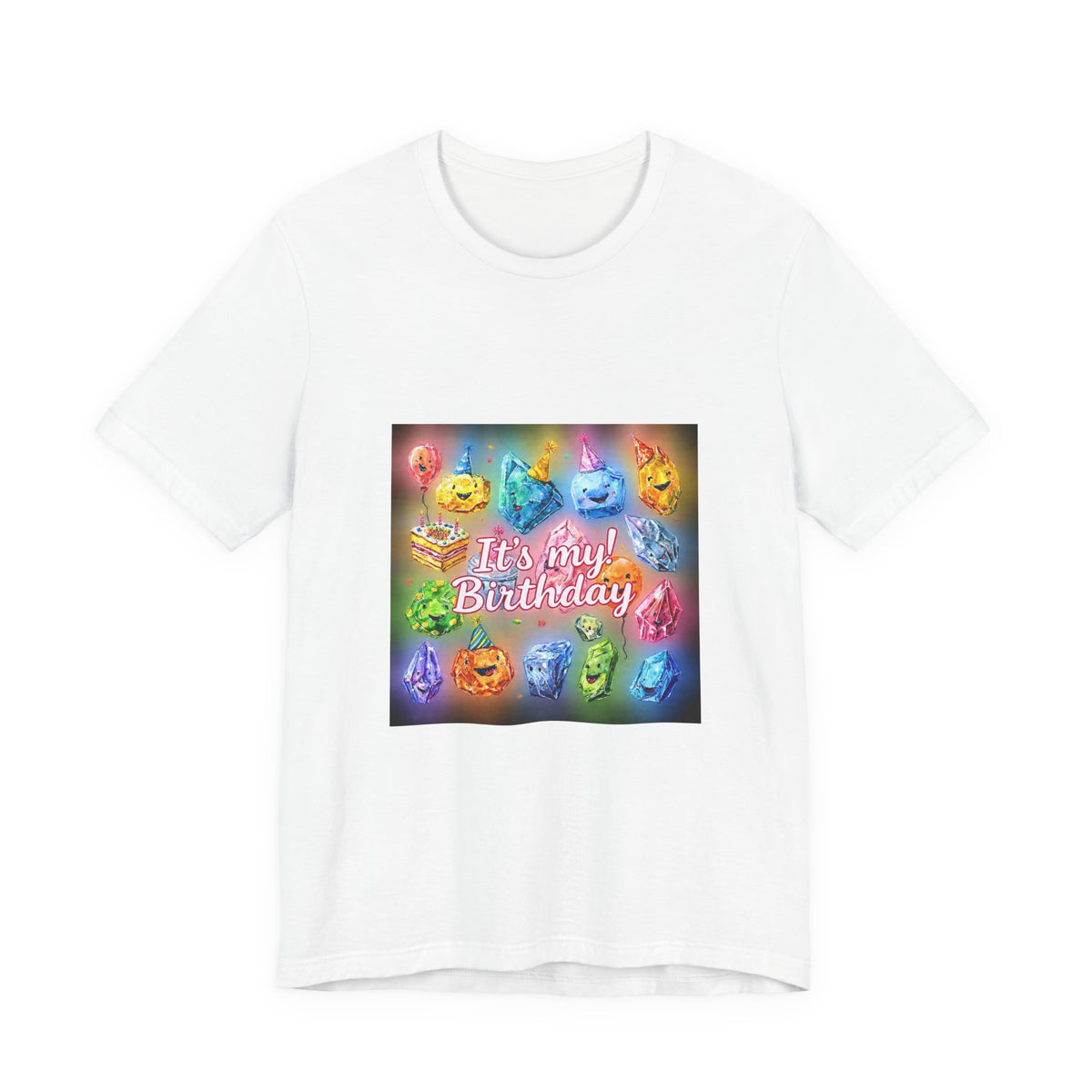 It's My Birthday Crystal Party T-Shirt | Light Neutrals