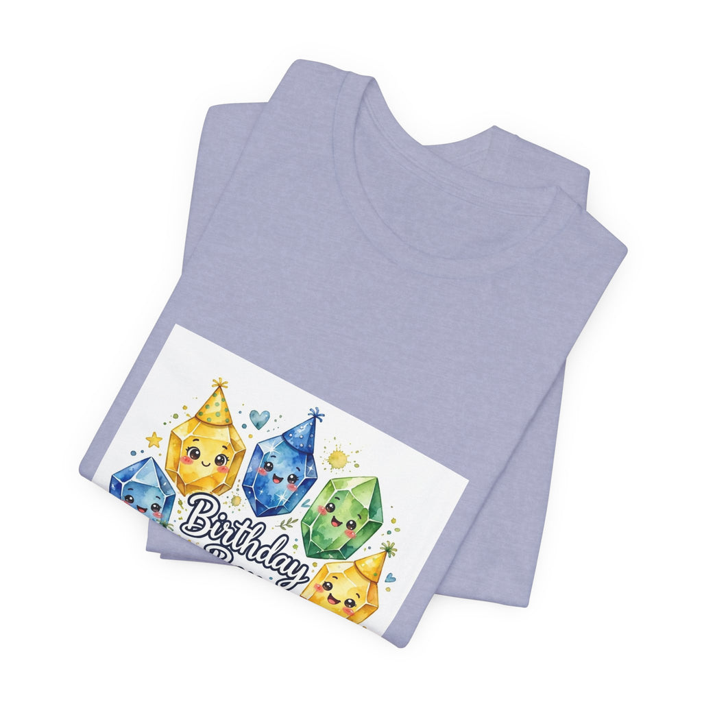 Birthday Boy Crystal Party T-Shirt | Soft Blues