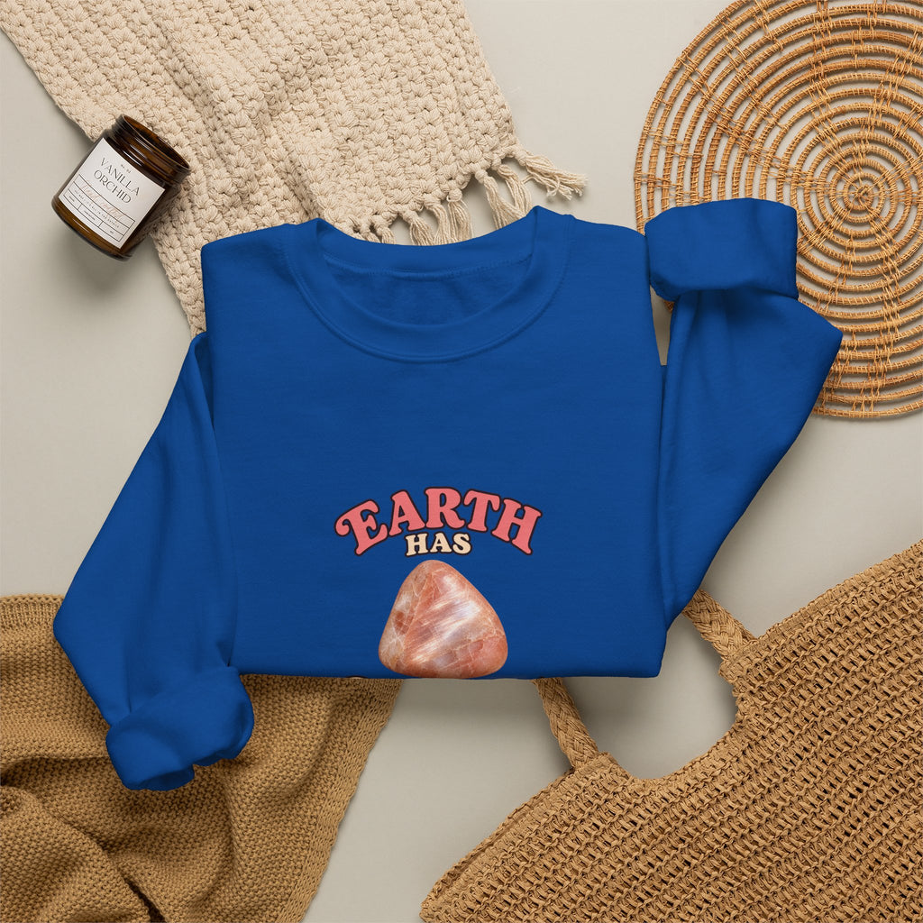 Earth Has Excellent Taste — Peach Moonstone Crewneck | Blues, Purples & Pinks